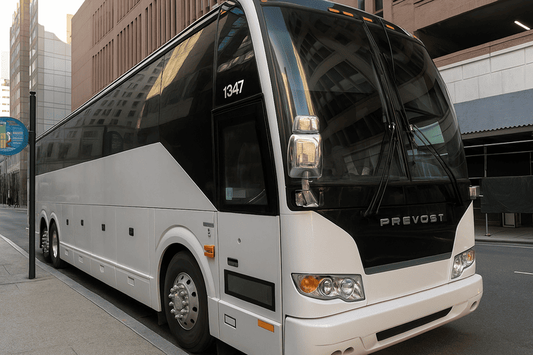 a Deerfield Beach Coach Bus Service coach bus