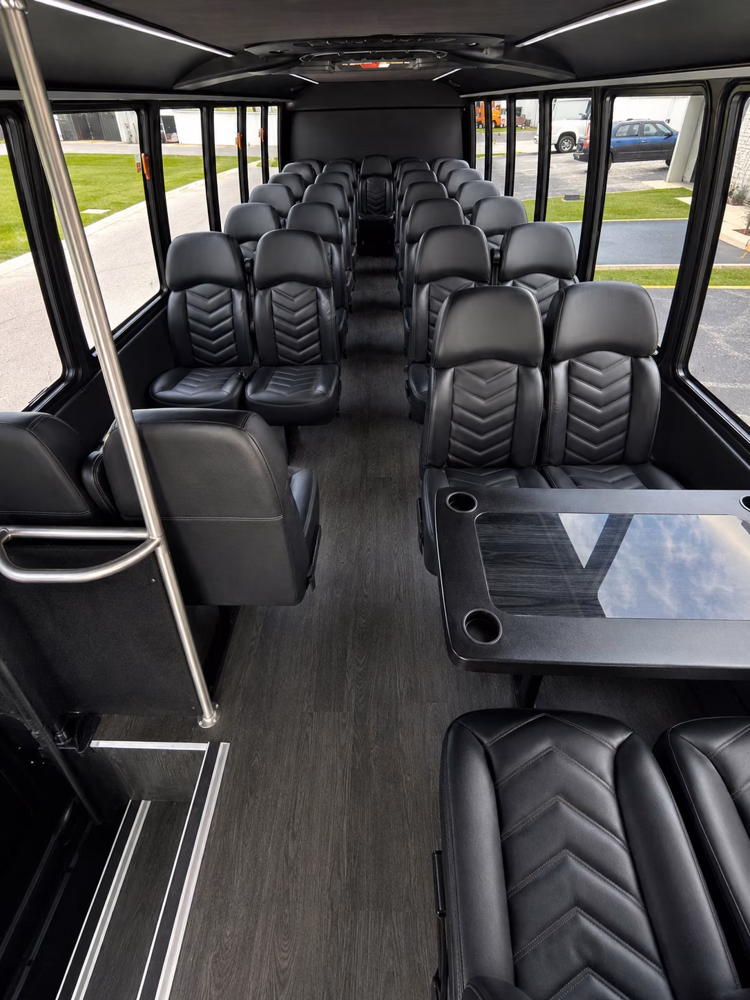 deerfield beach 18 passenger minibus inside