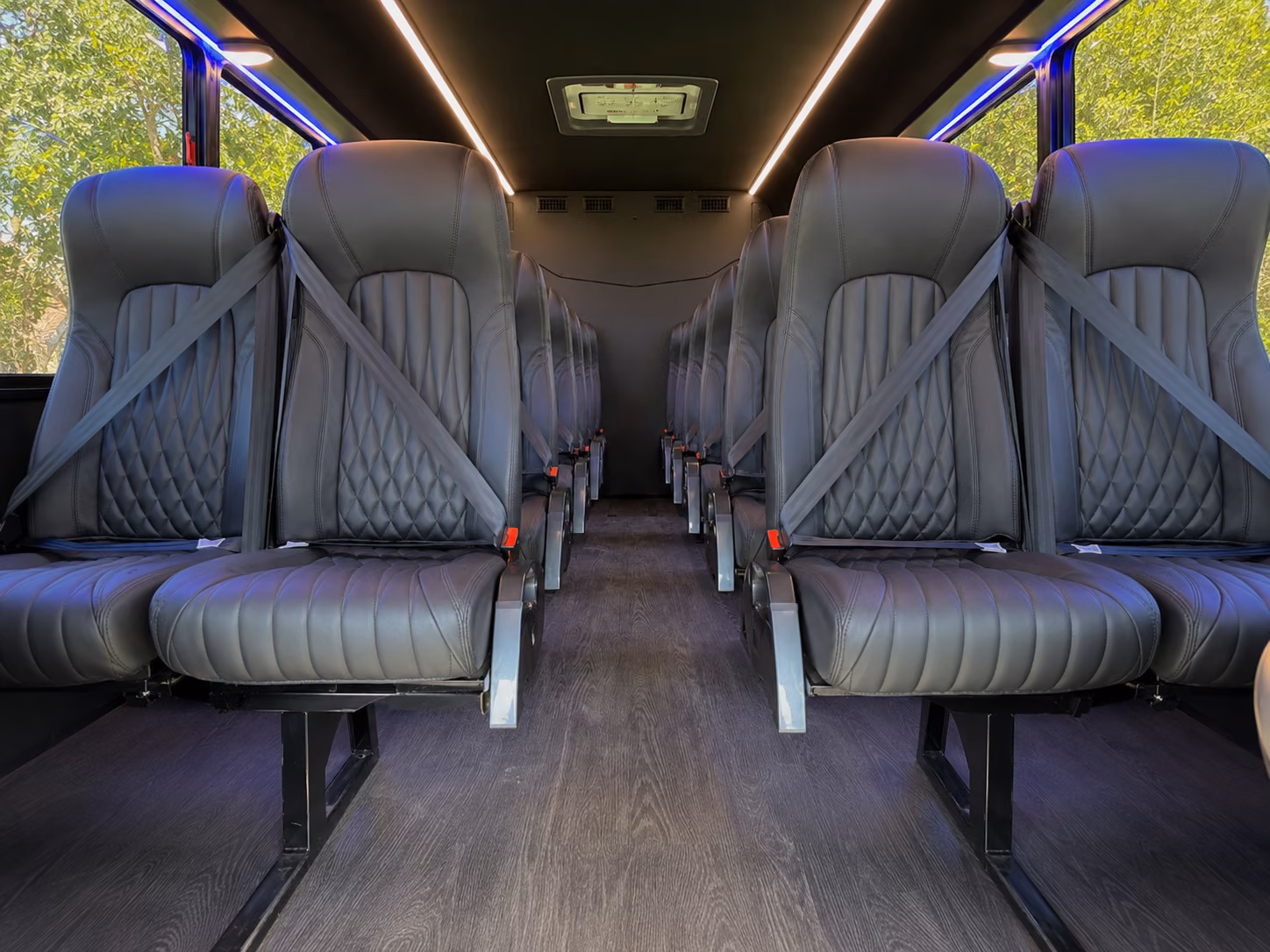deerfield beach 18 passenger minibus interior