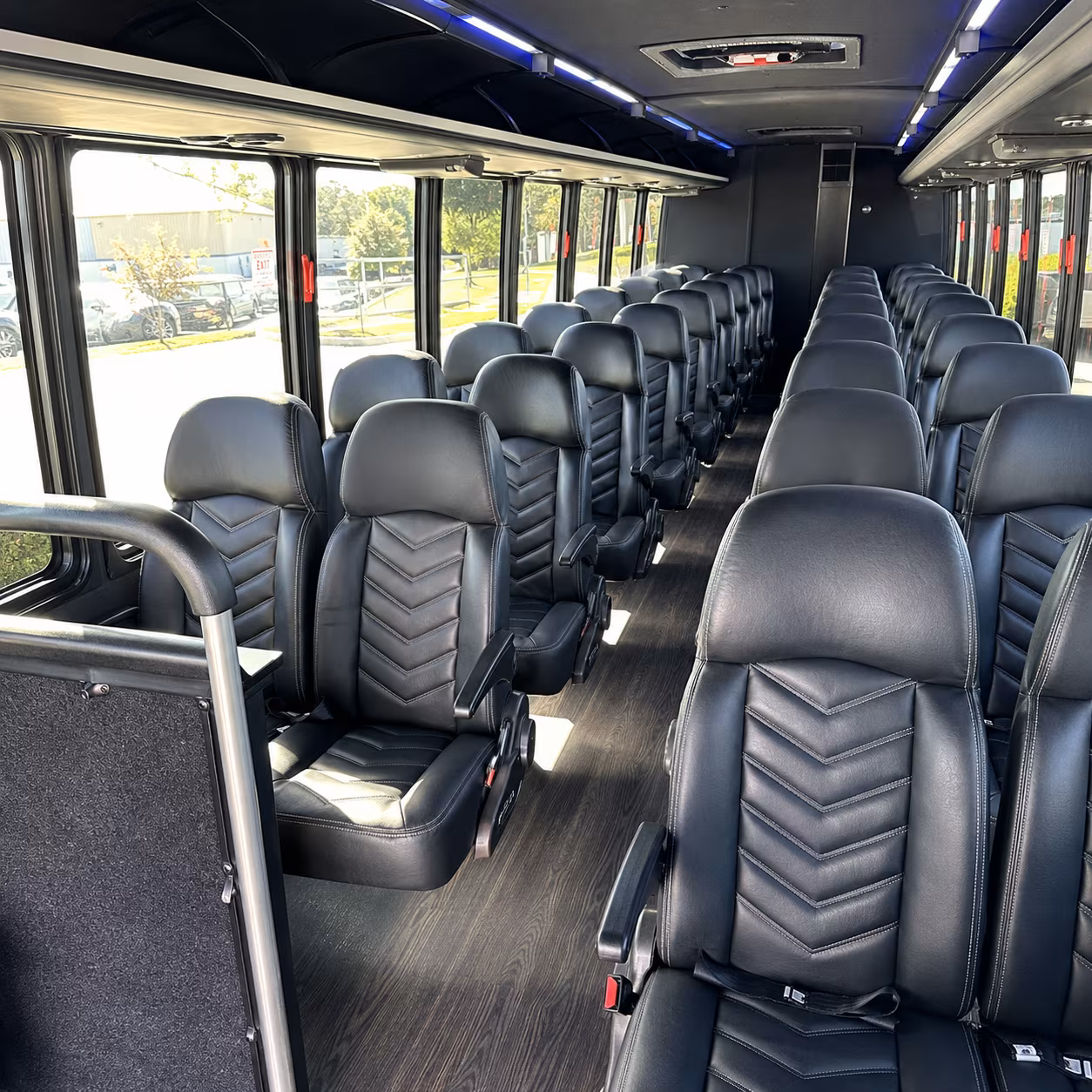 deerfield beach 25 passenger minibus inside