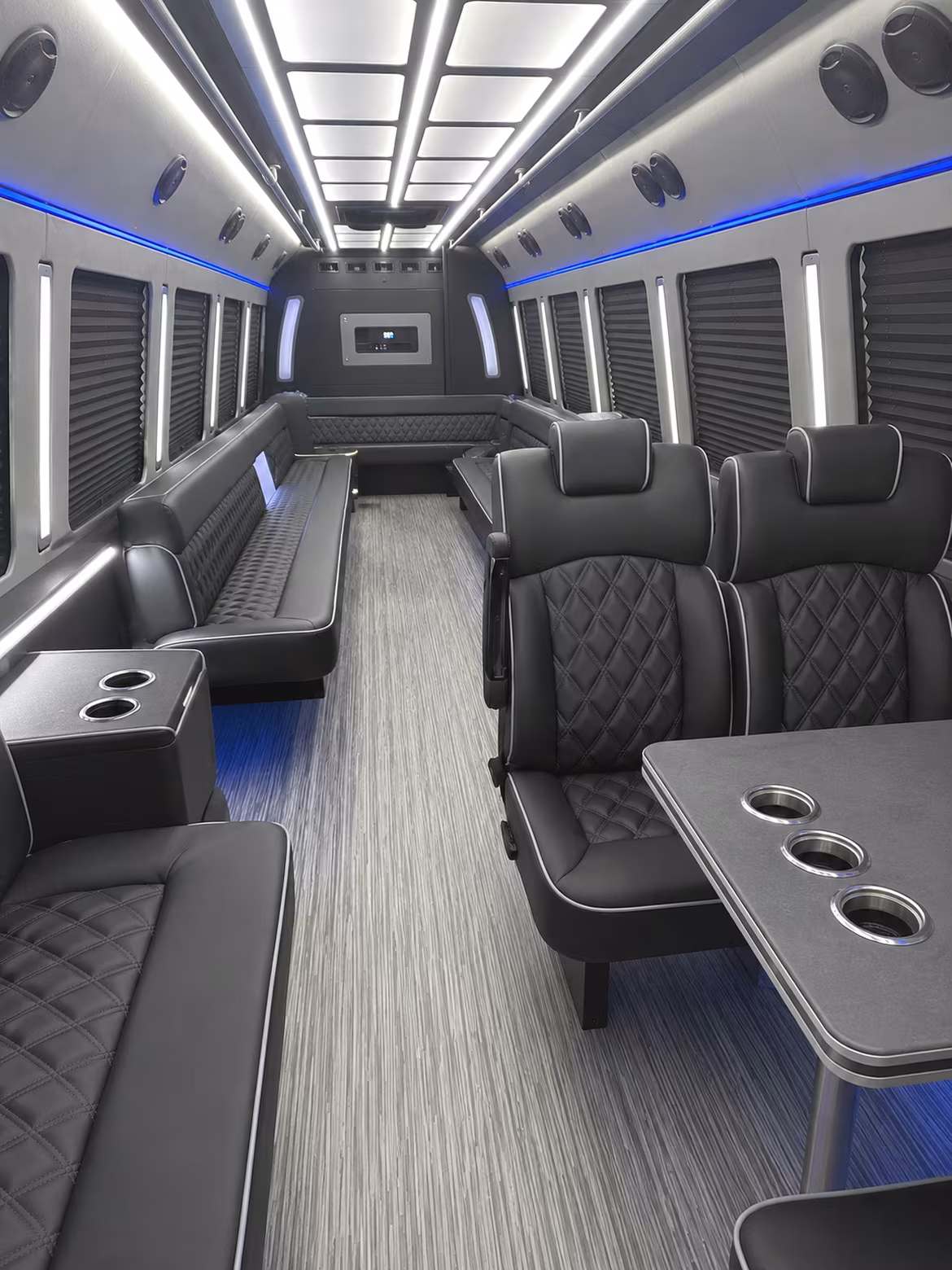deerfield beach 25 passenger party bus inside