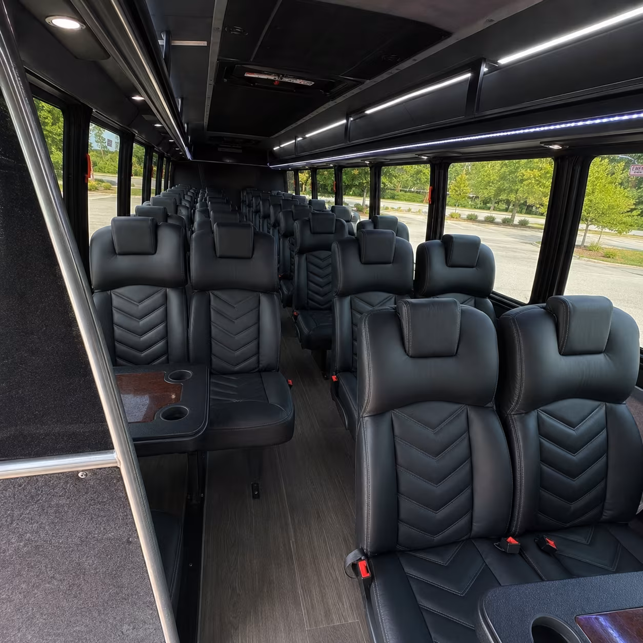 deerfield beach 28 passenger minibus interior