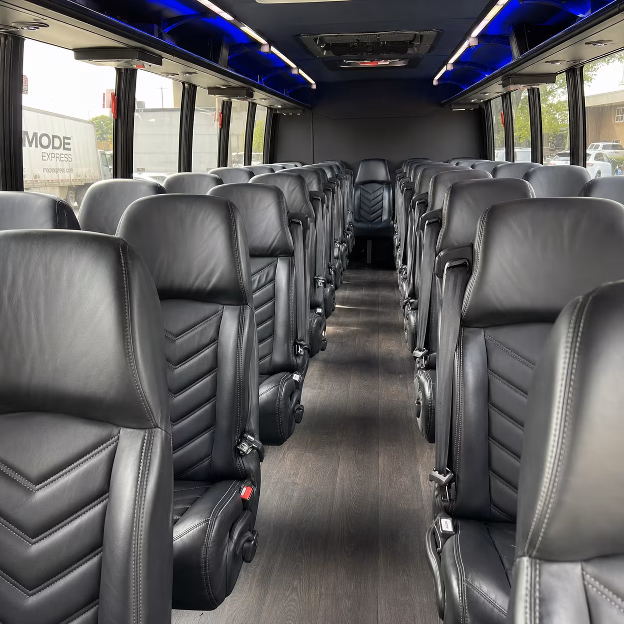 deerfield beach 35 passenger minibus inside