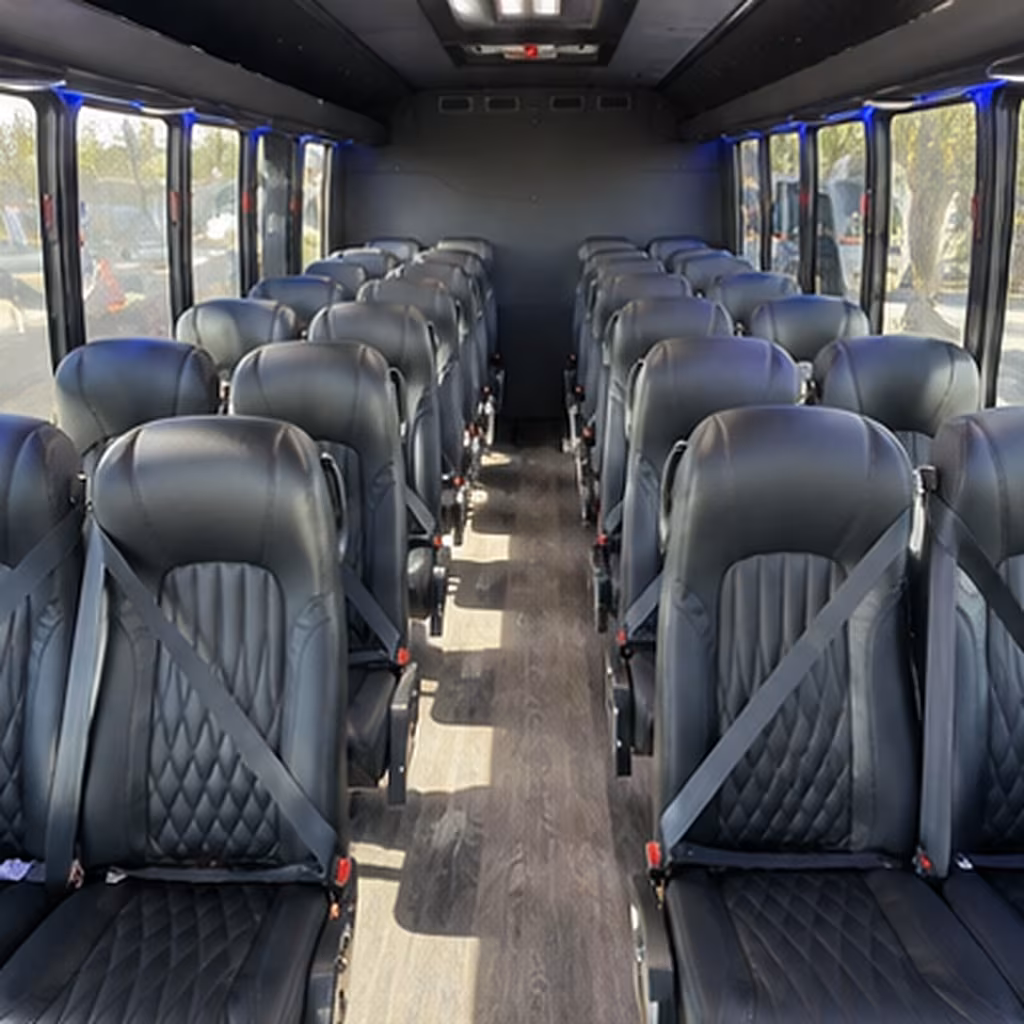 deerfield beach 35 passenger minibus interior