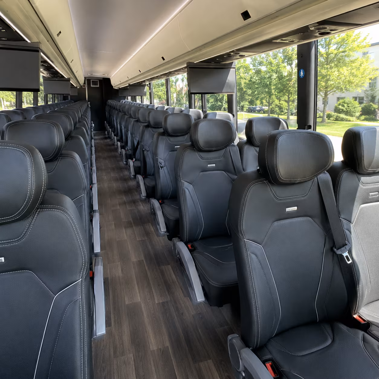deerfield beach 56 passenger charter bus inside