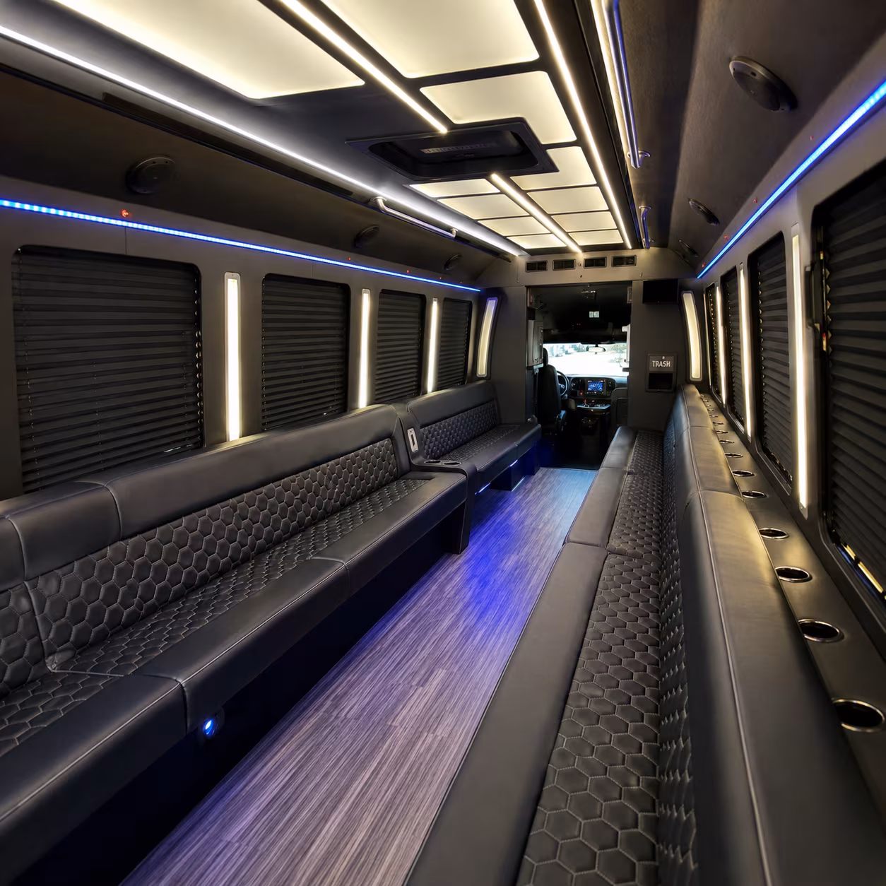 deerfield beach party bus rental interior