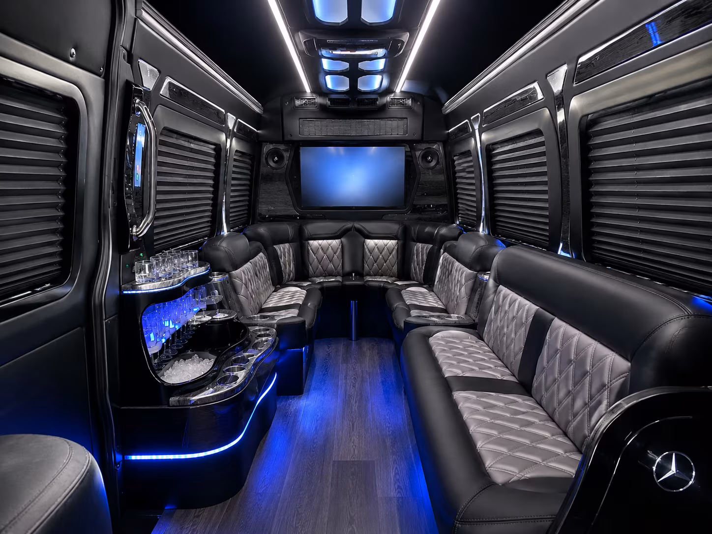 deerfield beach sprinter limousine interior